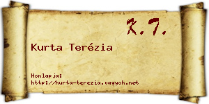 Kurta Terézia névjegykártya