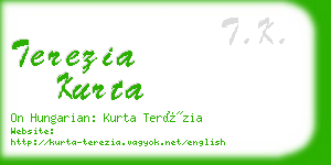 terezia kurta business card